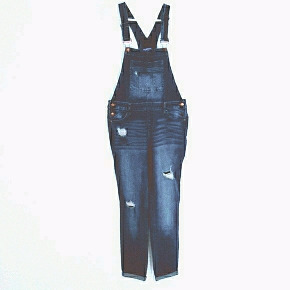EUC DECONSTRUCTED DENIM OVERALLS SIZE 9 - Picture 4 of 7